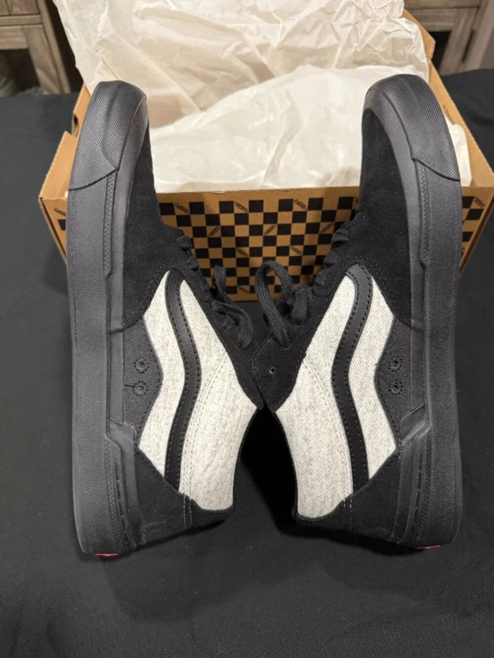 Vans BMX Style 114 Fast And Loose Black Men's Size 10.5 VN0A4BXLBLA PopCush Box
